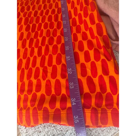 Marimekko Kerstin 2 Printed Jersey Knit Midi Dress in Orange/Red - M - Picture 7 of 7